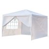 10x10' Wedding Party Canopy Tent Ourdoor Gazebo with 4 Sidewalls