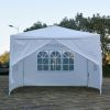 10x10' Wedding Party Canopy Tent Ourdoor Gazebo with 4 Sidewalls