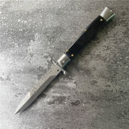 Camping Outdoor Damascus Folding Knife (Color: grey)